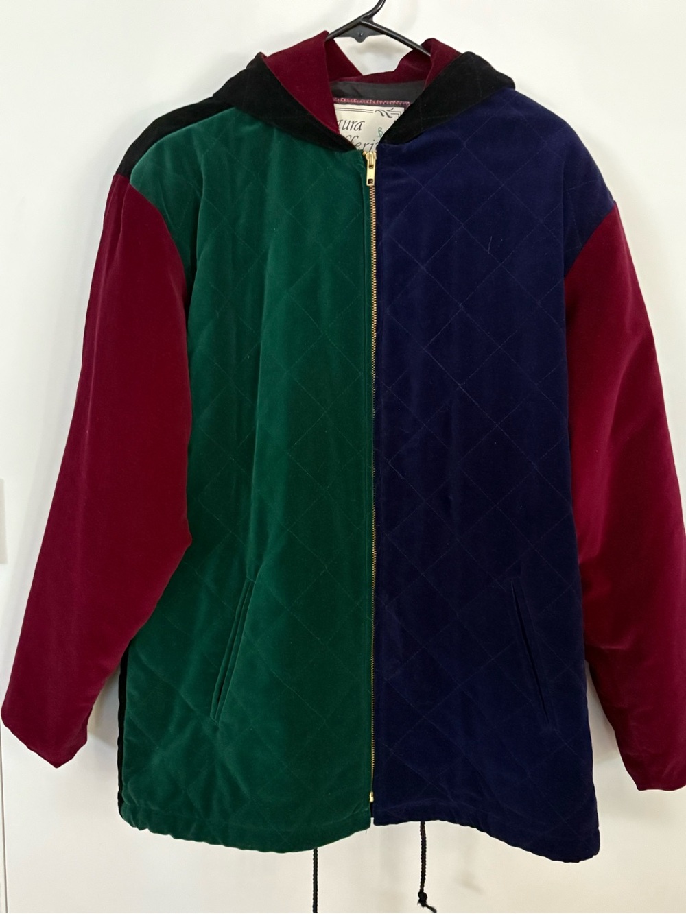 Laura Jefferies Colorblock Quilted Hooded Jacket
